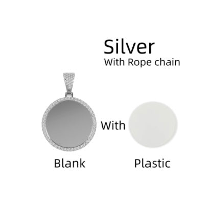 Memory Round Pendant Necklace