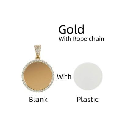 Memory Round Pendant Necklace