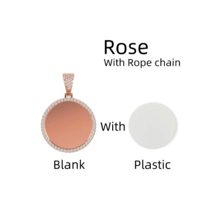 Memory Round Pendant Necklace