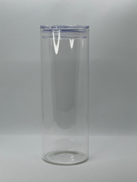 Clear Glass Sublimation Tumbler 25oz. (Straight)